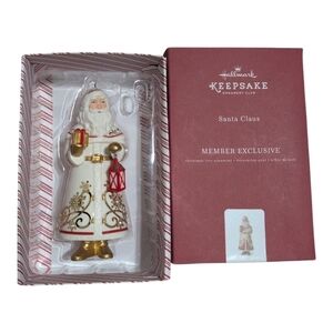 Hallmark 2017 Santa Claus Porcelain KOC Club Exclusive Ornament